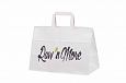 white paper bag with rope handles | Galleri-White Paper Bags with Flat Handles durable white paper
