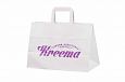white paper bags | Galleri-White Paper Bags with Flat Handles durable white kraft paper bag 
