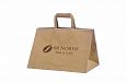 brown paper bag with print | Galleri-Brown Paper Bags with Flat Handles brown paper bag with print