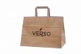 brown paper bag with print | Galleri-Brown Paper Bags with Flat Handles brown kraft paper bag with