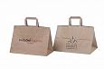 brown kraft paper bag with print | Galleri-Brown Paper Bags with Flat Handles brown paper bag with
