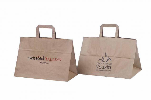 brown paper bag with personal print 
