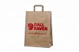 brown kraft paper bag with print | Galleri-Brown Paper Bags with Flat Handles durable brown paper 