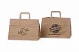 brown paper bags with print | Galleri-Brown Paper Bags with Flat Handles durable brown paper bag w