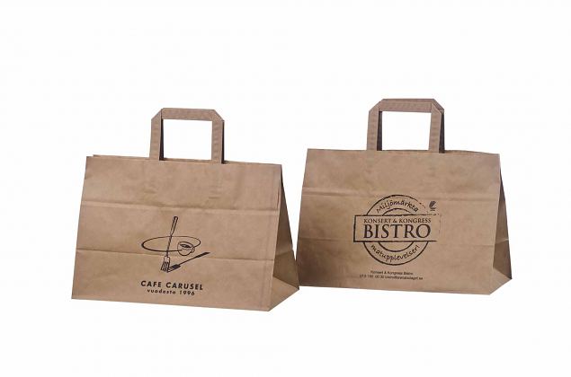 durable brown paper bags with print 
