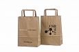 durable brown kraft paper bags with print | Galleri-Brown Paper Bags with Flat Handles eco friendl