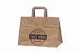 durable brown kraft paper bags with print | Galleri-Brown Paper Bags with Flat Handles eco friendl