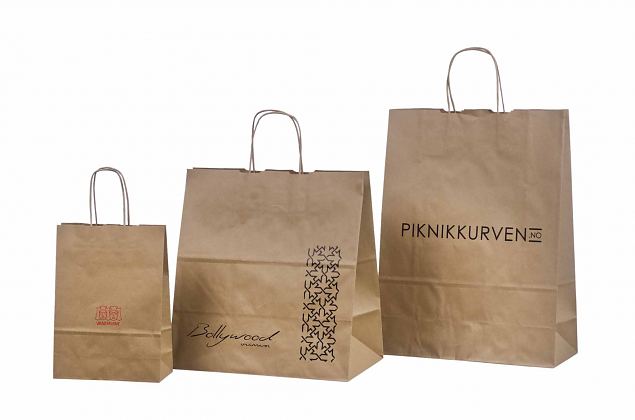 ecological paper bags with print 