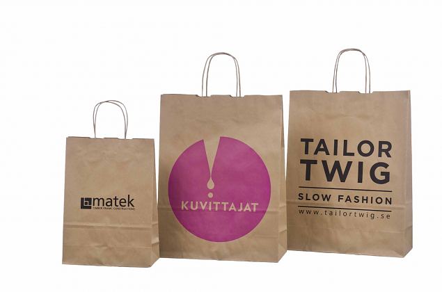 ecological paper bags with logo print 