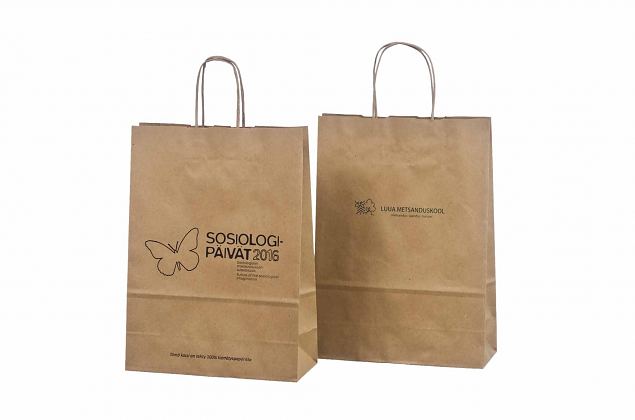 ecological paper bag with logo print 