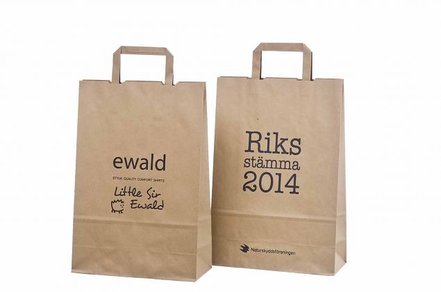ecological paper bag with flat handles 