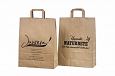 ecological paper bag with flat handles and logo print | Galleri-Ecological Paper Bag with Rope Han