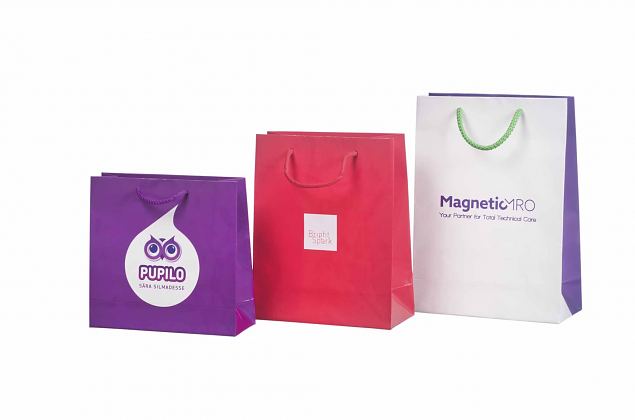 laminated paper bag with logo 