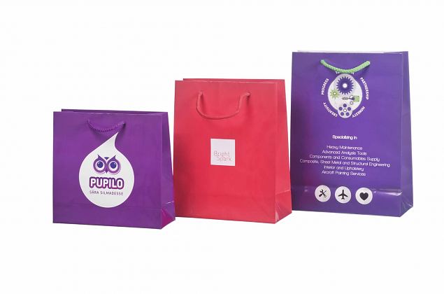 laminated paper bags with logo 