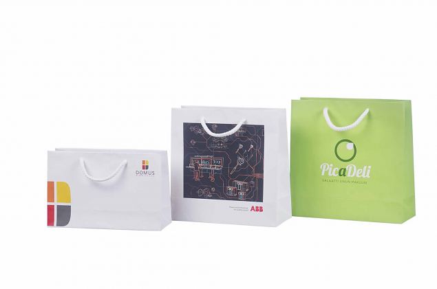 handmade laminated paper bag with personal logo 