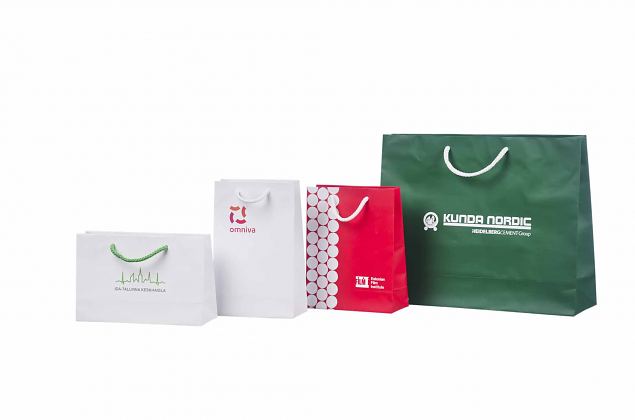 handmade laminated paper bags with personal logo 