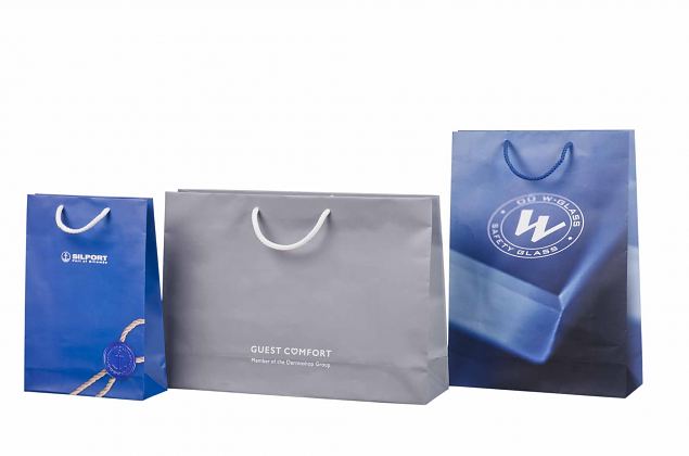 durable laminated paper bag with personal logo 