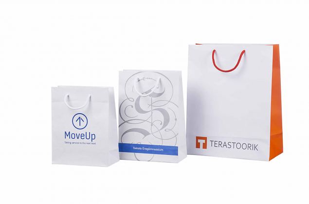 durable laminated paper bags with personal logo 