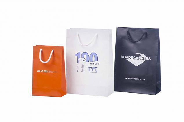 durable handmade laminated paper bag with personal logo 