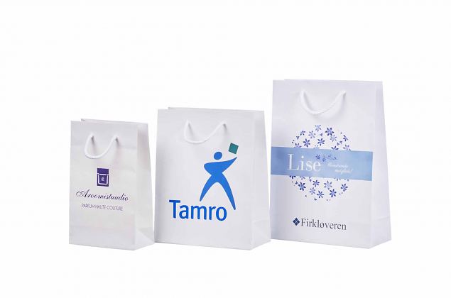 handmade laminated paper bags with personal logo print 