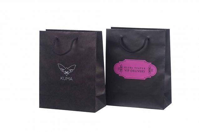 exclusive, durable laminated paper bag with personal logo print 