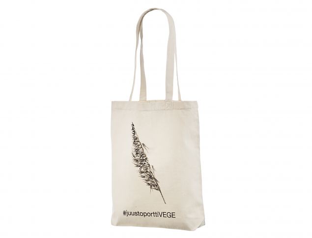 Natural color tote bags with personal print. Minimum order with personal print starts from only 50