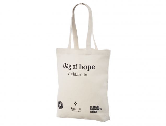 Well-designed, high-quality natural color tote bags. Minimum order with personal print is 50 pcs. 