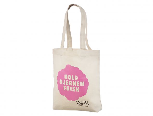 Natural color tote bags with personal print. Minimum order with personal print print is 50 pcs. 