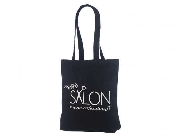 Black color tote bags with personal print. Minimum order with personal print starts from only 50 p