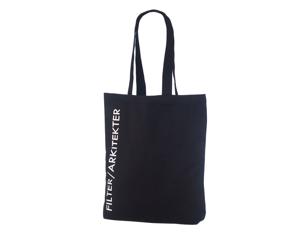 Black color tote bags with personal print. Minimum order wit ...