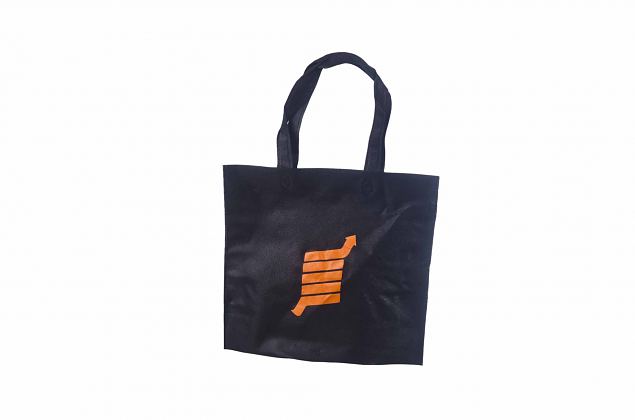 black non-woven bags with print 