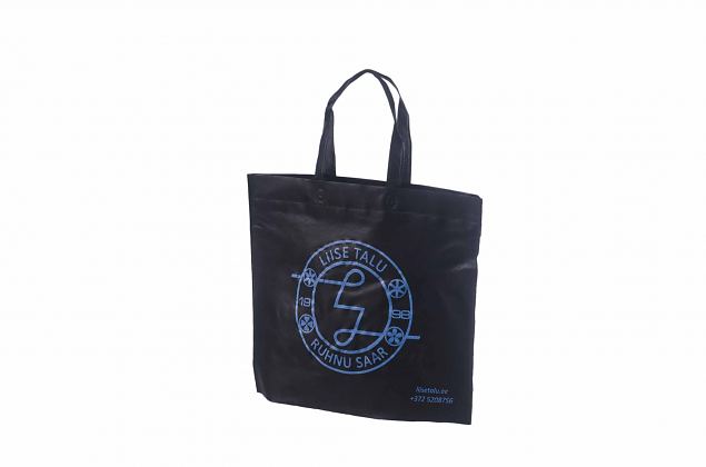 black non-woven bags with personal logo print 