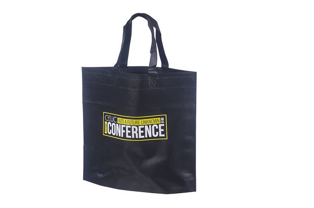 durable black non-woven bags with personal print 