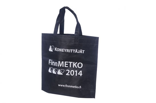 durable black non-woven bags with personal logo print 
