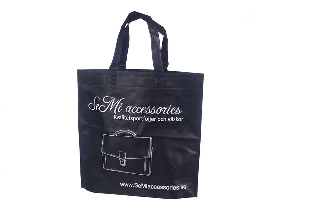 black non-woven bags with print 