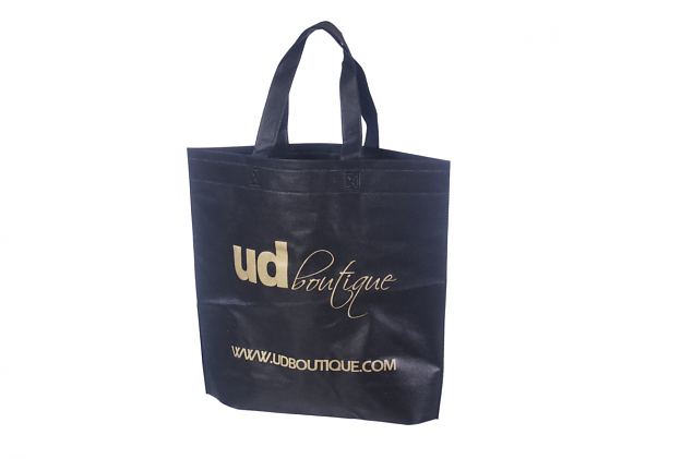 black non-woven bag with personal print 