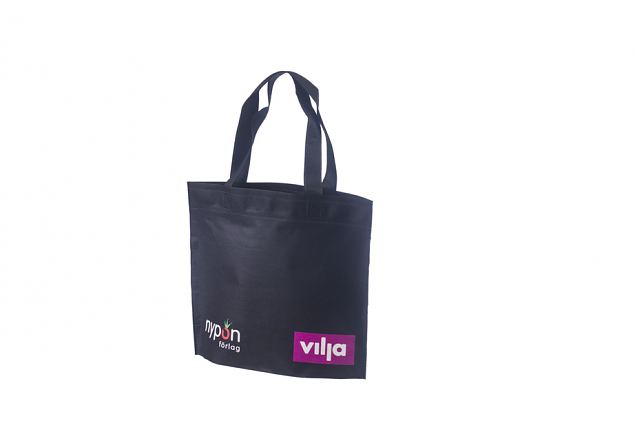 black non-woven bag with personal logo print 