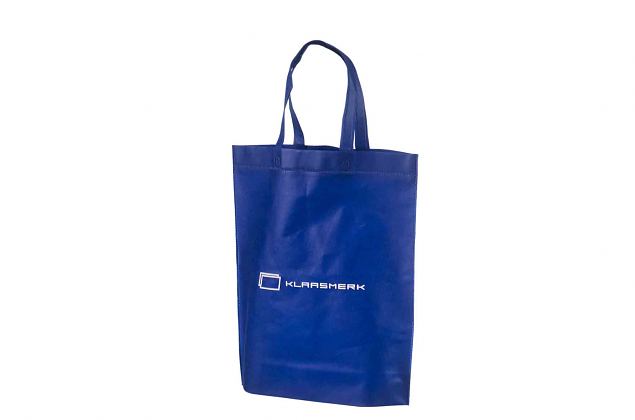 blue non-woven bag with print 