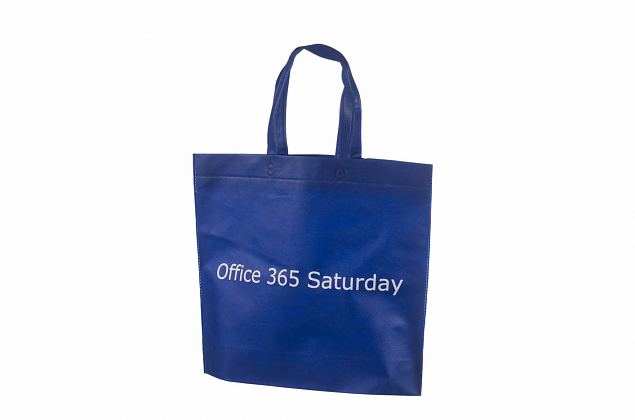blue non-woven bags with personal print 