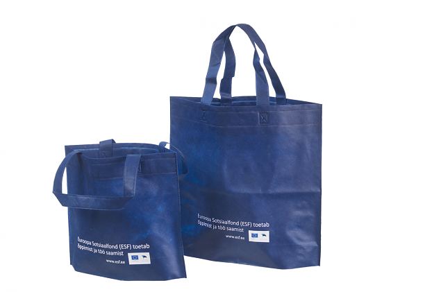 durable blue non-woven bags with logo 