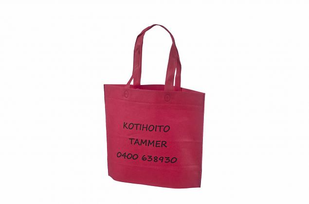 red non-woven bags with print 