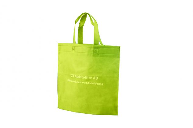 green non-woven bags with personal print 