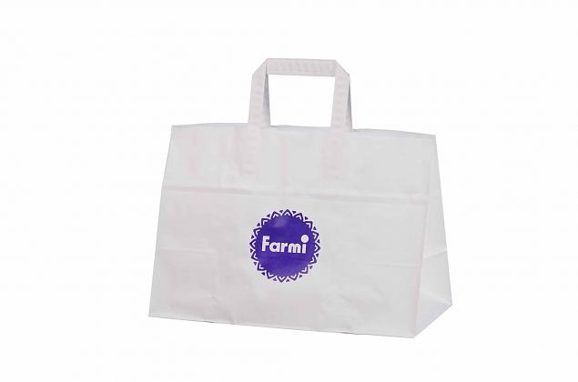 take-away paper bags with personal logo print 