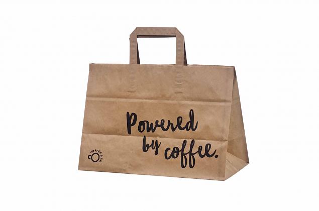 durable take-away paper bag with print 