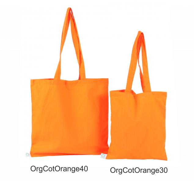 Orange color cotton bags