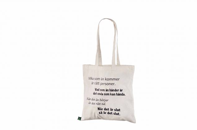 natural color organic cotton bags with print 