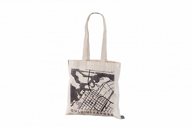 natural color organic cotton bag with personal print 