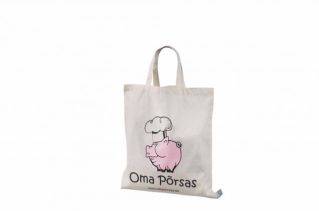 natural color organic cotton bag with personal logo print 