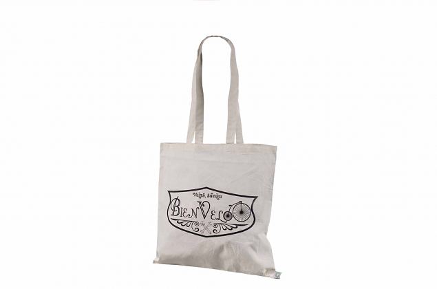 durable and natural color cotton bags with personal print 