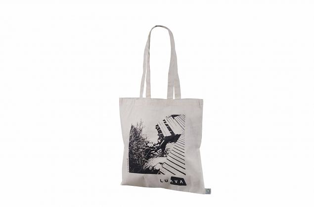 durable and natural color cotton bag with personal print 